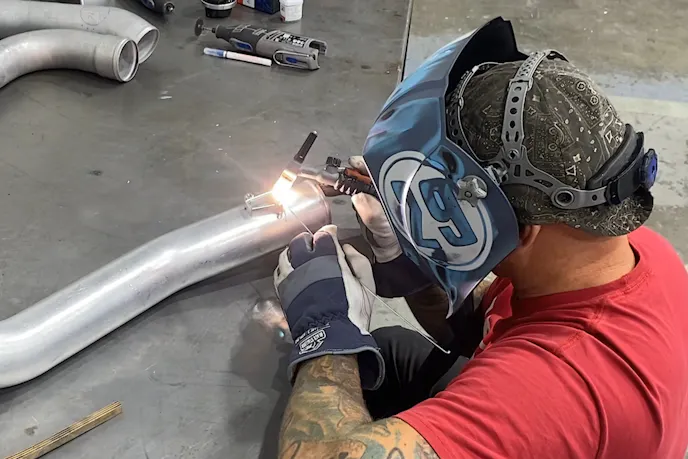 fabricating an air-to-air intercooler