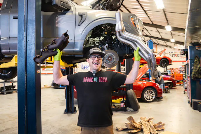 Ford Muscle x House of Boost Project Airstroke 2023 F-150 XL Header Upgrade