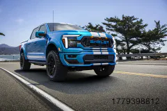 The Championship Edition Shelby F-150 combines Shelby’s 810-plus-horsepower supercharged Coyote package with KING suspension, 35-inch BFGoodrich KO3 tires, a functional ram-air hood, and commemorative paint honoring Shelby American’s 1966 endurance-racing victories. (Photo Credit: Shelby American)